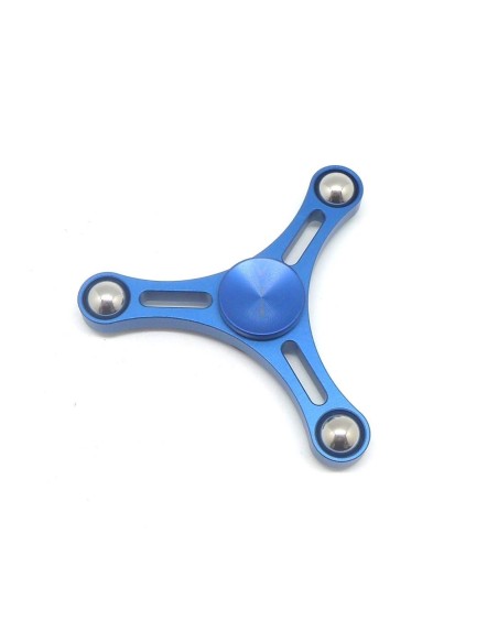 Fidget spinner Hand spinner  TOY Hélice en aluminium de couleur bleu métallisé