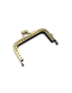 Fermoir porte monnaie en métal de couleur bronze 7cm avec attache sur le côté
