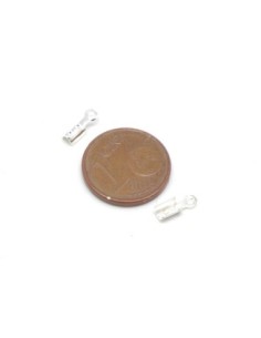 50 Embouts serre fil pour cordon de 1mm en métal argenté brillant blanc 2,5mm x 8mm 2