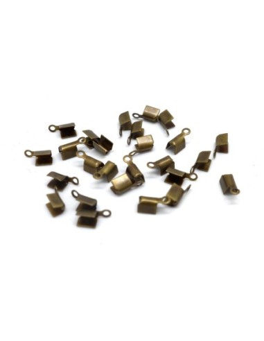 Attache cordon 3mm x 8mm bronze en métal