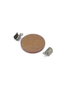 40 Embouts serre fil en métal couleur gun métal gris foncé 3mm x 8mm pour cordon de 1mm 1,5mm 2