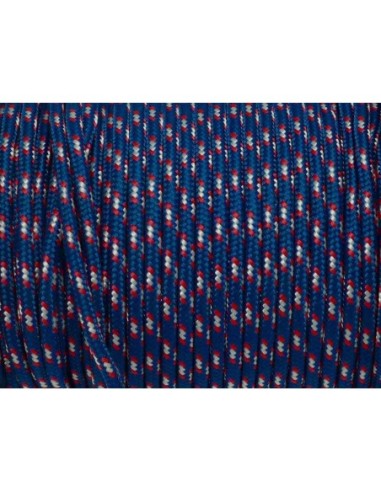 paracorde 3mm cordon nylon tressé corde nylon gainé bleu marine rouge blanc