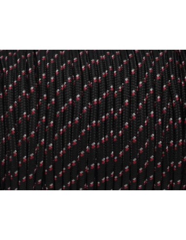  paracorde 3mm cordon nylon tressé corde nylon gainé noir rouge blanc