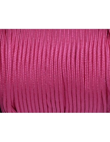 2m paracorde 3mm cordon nylon tressé corde nylon gainé rose vif