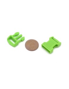 2 Fermoirs clip bracelet paracorde, sac, couture 15mm x 29mm en plastique vert anis 2