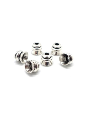 Coupelles argenté de 4mm