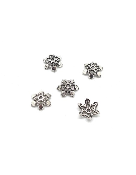 30 Calottes, coupelles en métal argenté 3,4mm x 11,2mm