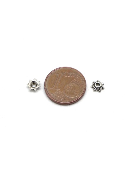 Mini calotte argenté pas chère pour perle