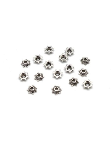 Petit chapeau pour perles en métal argenté pas cher