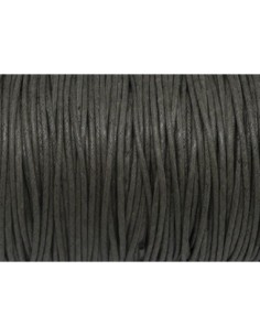 10m Cordon coton ciré 2mm de couleur vert militaire