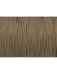 10m Cordon coton ciré 2mm de couleur beige sable