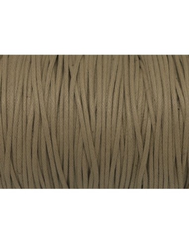 10m Cordon coton ciré 2mm de couleur beige sable
