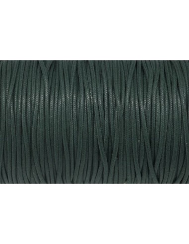 Cordon coton ciré 1,5mm de couleur vert sapin