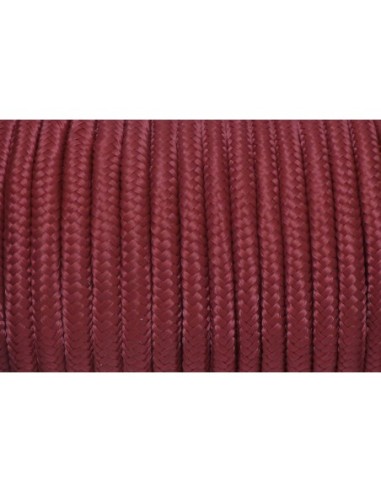 1m cordon tressé polyester 5mm souple brillant satiné rouge grenat bordeaux cordelière, corde tressé