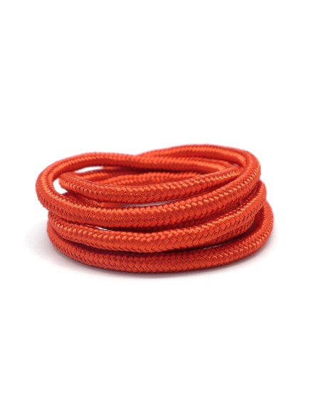 Cordon tressé polyester 5mm souple brillant satiné rouge vif