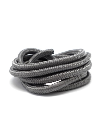 Cordon tressé polyester 5mm gris
