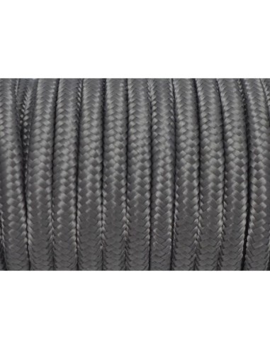 Cordon tressé brillant satiné pas cher gris