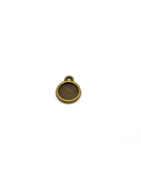 Support cabochon rond pour cabochon de 8mm en métal de couleur bronze