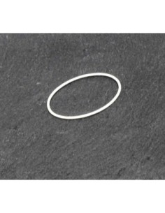 5 anneaux fermés ovales 19mm x 13,7mm en métal argenté fin
