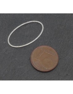 5 anneaux fermés ovales 19mm x 13,7mm en métal argenté fin 2