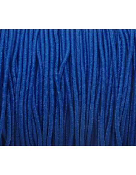 Elastique rond 1,3mm bleu électrique pour masque