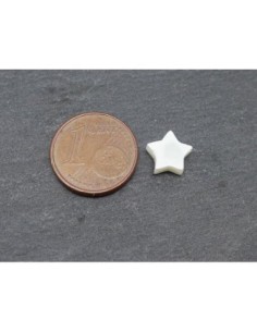 Perles étoile nacre 8mm de couleur ivoire nacré 2