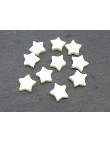 Etoile nacre 8mm de couleur ivoire nacré pour création DIY