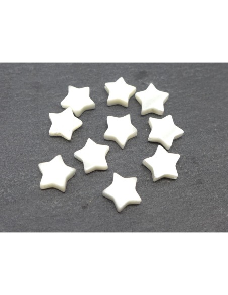 Etoile nacre 8mm de couleur ivoire nacré pour création DIY