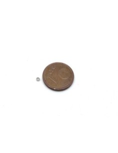 Lot de 400 Perles à écraser métal argenté 2mm 2