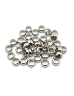 Perle à écraser métal argenté 5mm