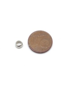 Perle à écraser métal argenté 5mm 2