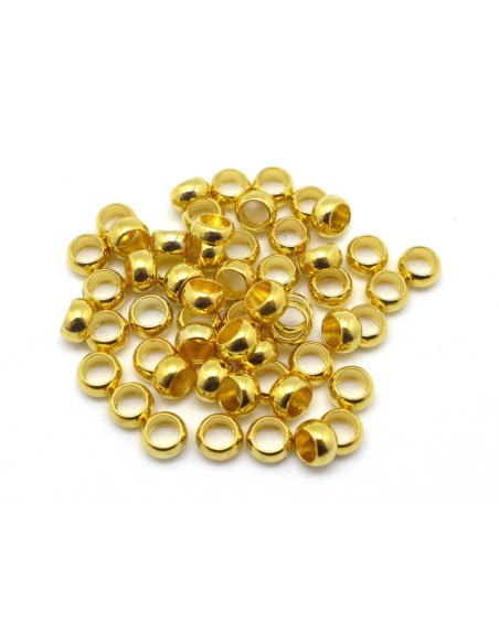 Perle à écraser métal doré 5mm