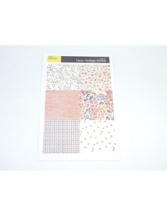 3 planches d'étiquettes adhésives, stickers embellissement scrapbooking motif fleurs, carreaux, rayures, pois.... 2