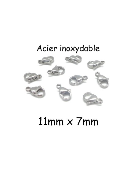 Mousqueton acier inox 11mm