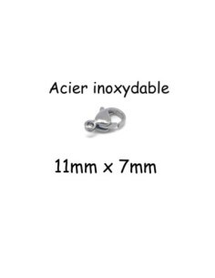 Mousqueton acier inox 11mm 2