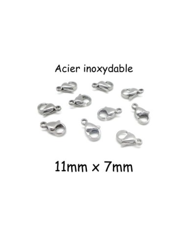 Mousqueton acier inox 11mm