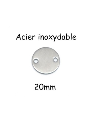Perles médaillon à graver en acier inox