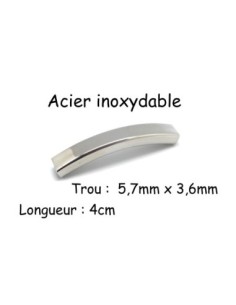 Passe cuir en acier inoxydable pour lanière cuir 5mm