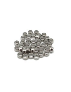 75 Perles à écraser métal argenté 4mm