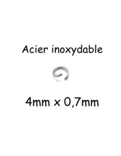 anneaux de jonction en acier inoxydable 4mm 2