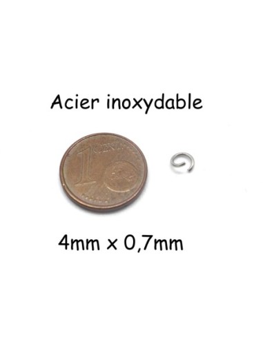anneaux ouverts en acier inoxydable 4mm