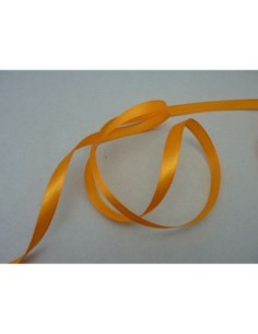 Ruban galon orange fluo satiné 9,5mm