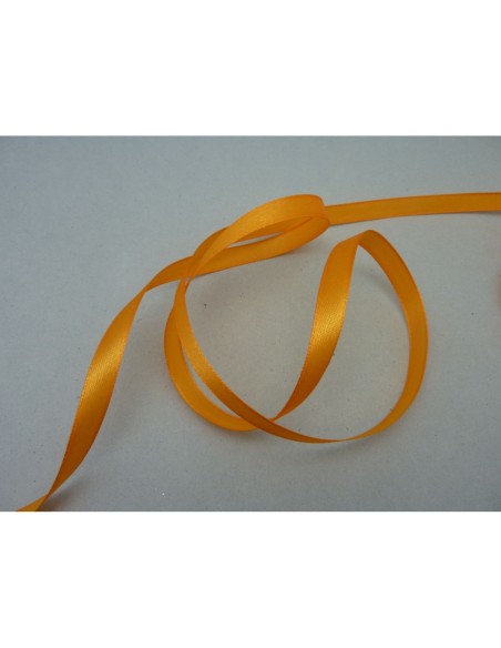 Ruban galon orange fluo satiné 9,5mm