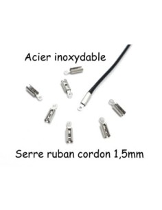 Embouts serre fil en acier inoxydable pour cordon de 1,5mm