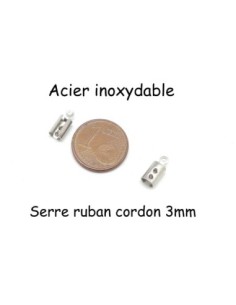 Embouts serre fil en acier inoxydable pour cordon 3mm 2