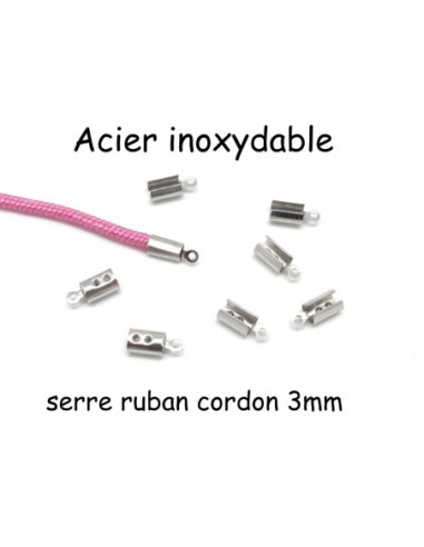 Embouts serre fil 3mm en acier inoxydable