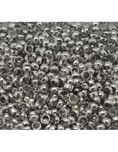 Perles à écraser métal argenté 3mm