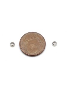 Perles à écraser métal argenté 3mm 2