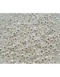 Perles à écraser métal argenté blanc 3mm