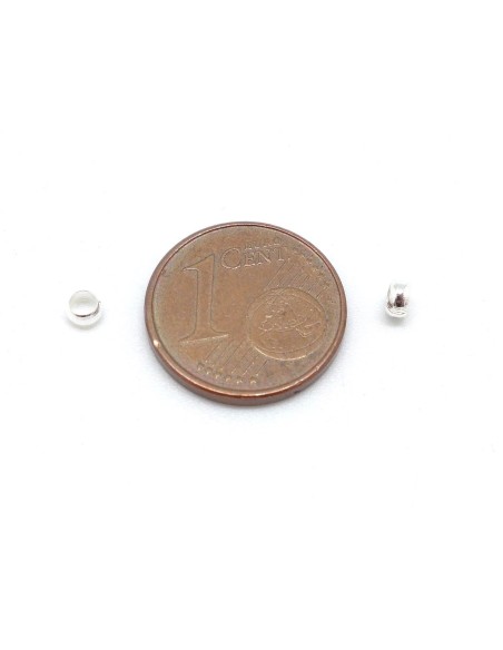 Perles à écraser argenté 3mm en métal blanc